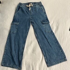 GAP High Rise Wide-Leg Denim Pants
